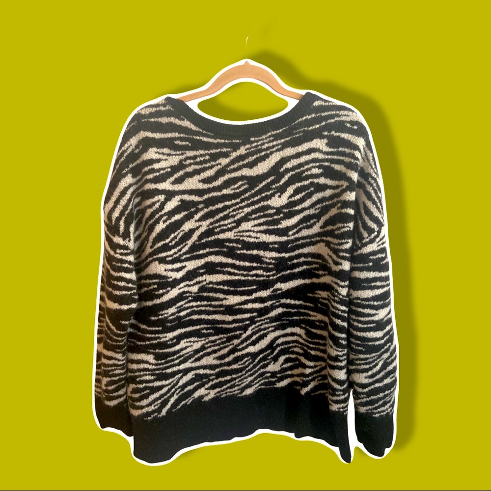 All Saints Oversized Zebra Sweater | Size small